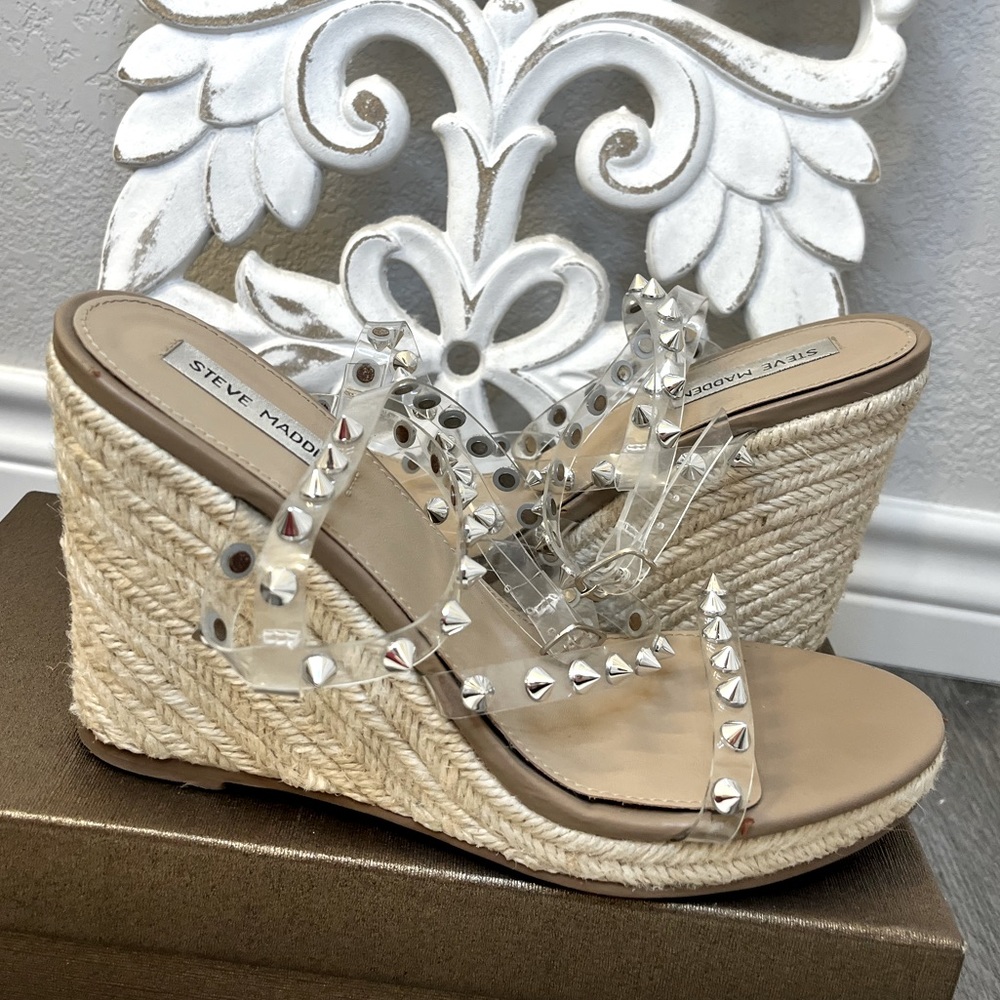 Steve Madden Spiked detail espadrille wedge